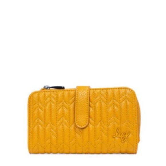 Lug Tram VL RFID Wallet - Unisex Amber Yellow Secure Organizer